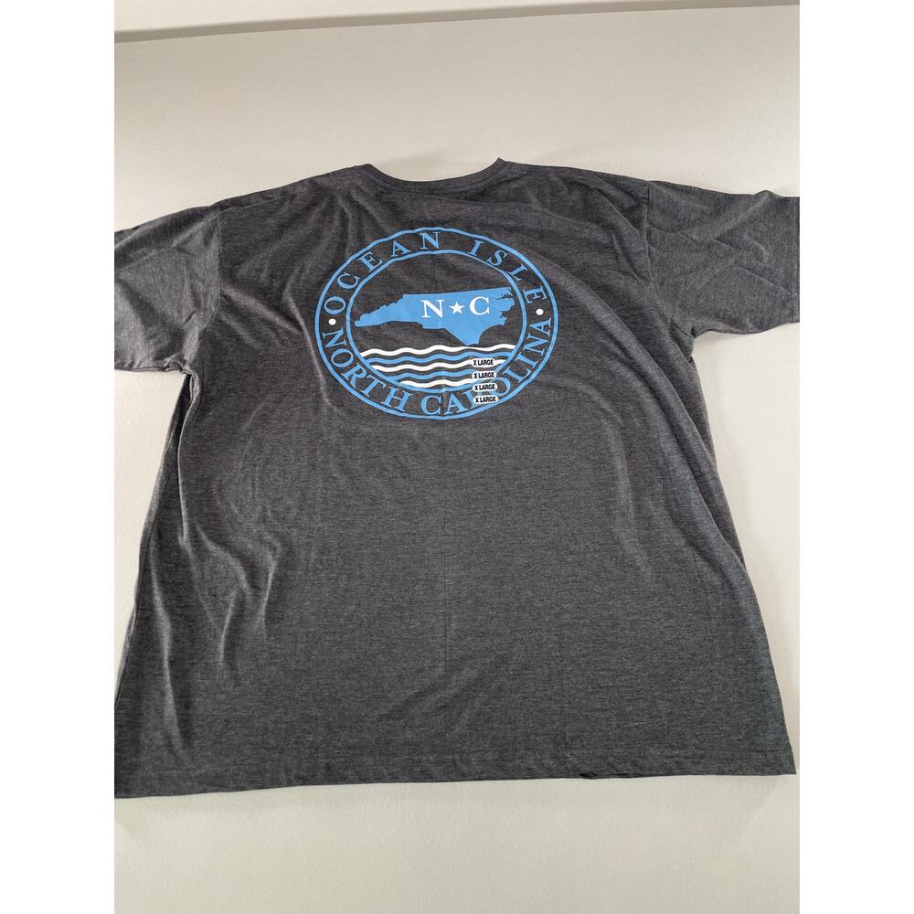Coastal Swell Ocean Isle Logo Lightweight Cotton Blend Shirt Size XL Gray - Picture 6 of 7